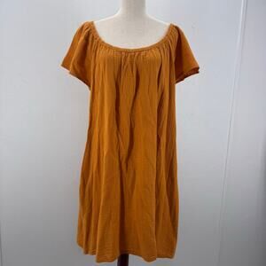 NWT Wonderly Cotton Gauze Flutter Sleeve Raglan Dress Plus 1X Beachy Coastal